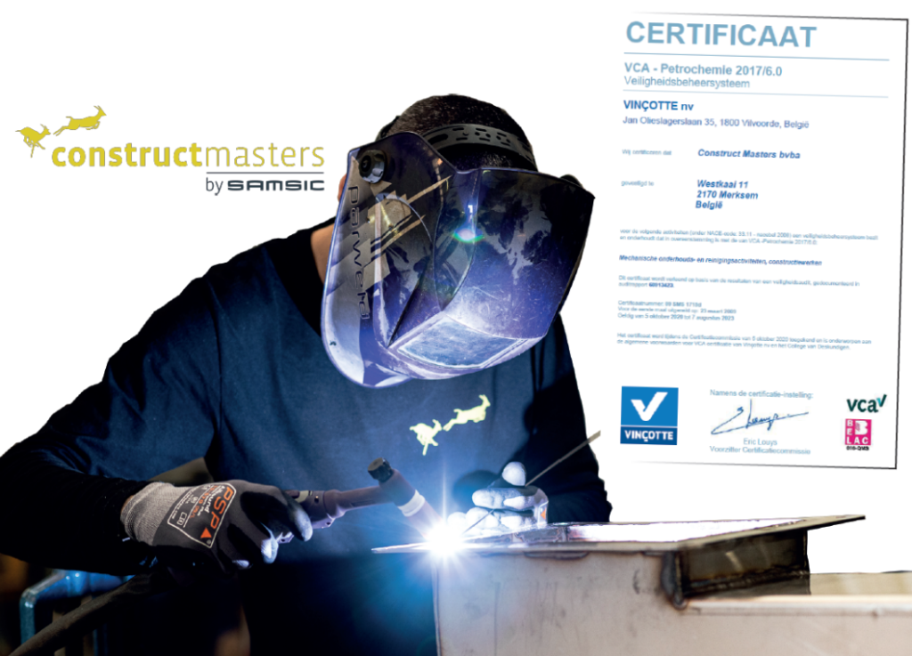 Construct Masters a reçu le nouveau certificat VCA P