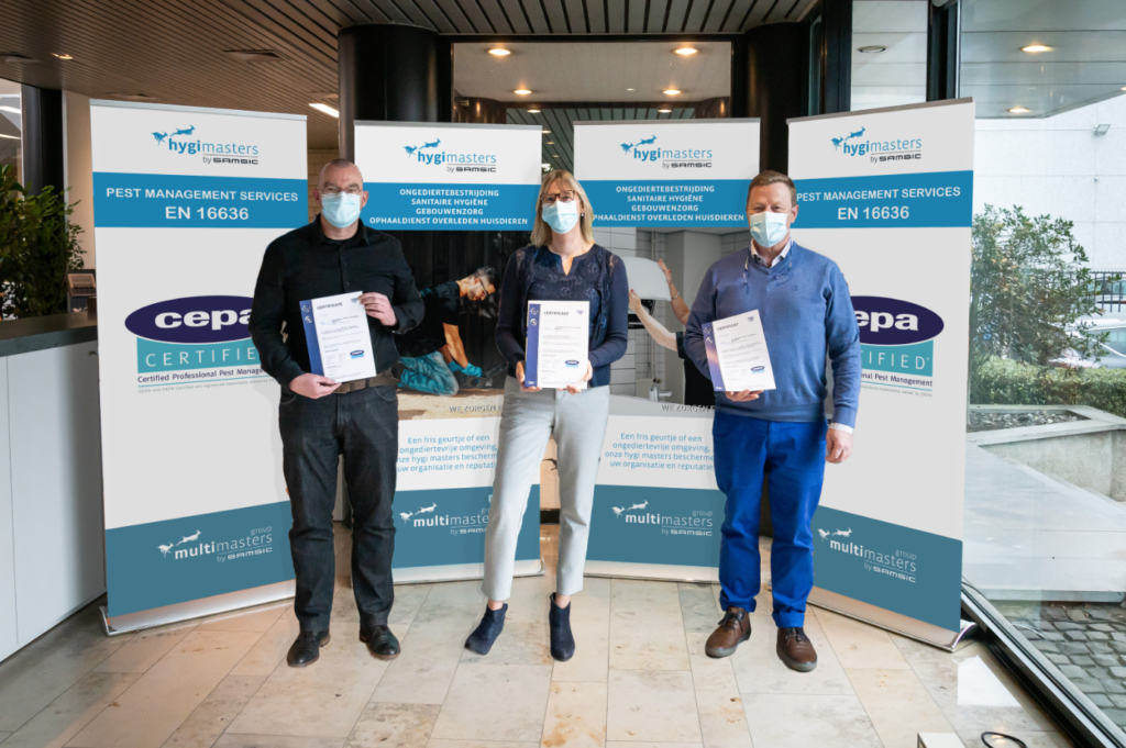 Hygi Masters receives the European CEPA certificate. In Belgium there are only two other pest management companies that have obtained this certificate.