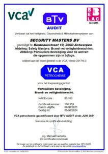VCA P-certificaat van Security Masters en Safety Masters
