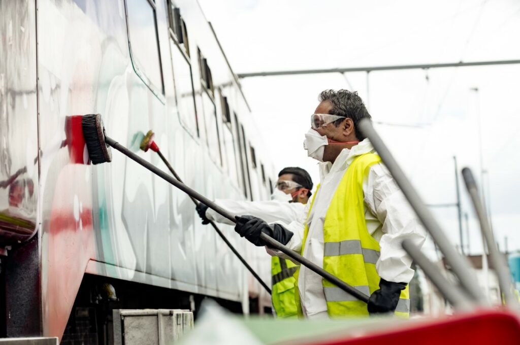 Nominés Trends Gazelles 2022 Mobility Masters enlève 150.000 m2 de graffitis des trains chaque année