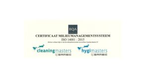 ISO14001 gecertificeerd - Hygi Masters en Cleaning Masters zijn geslaagd voor de milieu audit.